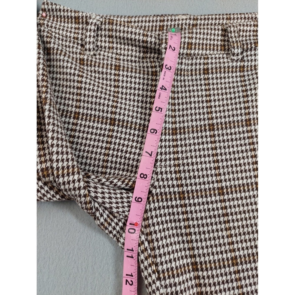Free People Women Pants 0 Multicolor Plaid Houndstooth Pocket Stretch Career - Picture 12 of 15